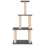 Rascador para gatos con postes de sisal gris oscuro 111 cm en Mobiliario para gatos | Comprar online en Foru.es