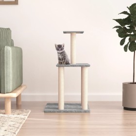Rascador para gatos con postes de sisal gris claro 85,5 cm en Mobiliario para gatos | Comprar online en Foru.es