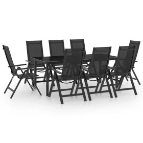 Juego de comedor para jardín 9 piezas aluminio gris antracita by vidaXL, Garden sets - Ref: Foro24-3070641, Price: 817,39 €, ...