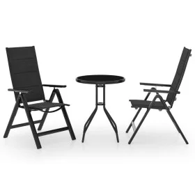 Garden bistro set 3 pieces black and anthracite by vidaXL, Garden sets - Ref: Foro24-3070655, Price: 231,11 €, Discount: %