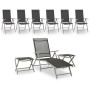 Juego de muebles de jardín 9 piezas negro y plateado de vidaXL, Conjuntos de jardín - Ref: Foro24-3070644, Precio: 413,97 €, ...