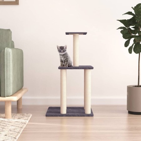 Rascador para gatos con postes de sisal gris oscuro 85,5 cm en Mobiliario para gatos | Comprar online en Foru.es