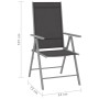 Juego de muebles de jardín 9 piezas negro y plateado de vidaXL, Conjuntos de jardín - Ref: Foro24-3070644, Precio: 413,97 €, ...
