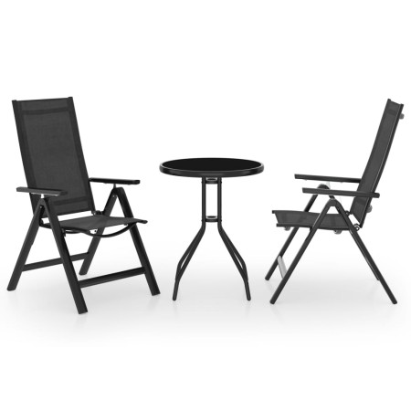 Juego de bistró de jardín 3 piezas negro y antracita de vidaXL, Conjuntos de jardín - Ref: Foro24-3070654, Precio: 219,69 €, ...