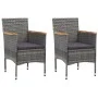 Juego de comedor para jardín 3 piezas gris de vidaXL, Conjuntos de jardín - Ref: Foro24-3072474, Precio: 199,82 €, Descuento: %