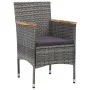 Juego de comedor para jardín 3 piezas gris de vidaXL, Conjuntos de jardín - Ref: Foro24-3072474, Precio: 199,82 €, Descuento: %