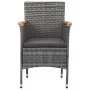 Juego de comedor para jardín 3 piezas gris de vidaXL, Conjuntos de jardín - Ref: Foro24-3072474, Precio: 199,82 €, Descuento: %