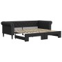Sofá con cama nido cuero sintético negro 90x200 cm de vidaXL, Camas y somieres - Ref: Foro24-3197723, Precio: 291,66 €, Descu...