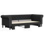 Sofá con cama nido cuero sintético negro 90x200 cm de vidaXL, Camas y somieres - Ref: Foro24-3197723, Precio: 291,66 €, Descu...