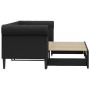 Sofá con cama nido cuero sintético negro 90x200 cm de vidaXL, Camas y somieres - Ref: Foro24-3197723, Precio: 291,66 €, Descu...