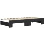 Sofá con cama nido cuero sintético negro 90x200 cm de vidaXL, Camas y somieres - Ref: Foro24-3197723, Precio: 291,66 €, Descu...