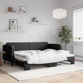Sofá cama nido tela negro 80x200 cm de vidaXL, Camas y somieres - Ref: Foro24-3196813, Precio: 243,05 €, Descuento: %