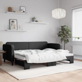 Sofá cama nido tela negro 80x200 cm de vidaXL, Camas y somieres - Ref: Foro24-3196813, Precio: 248,84 €, Descuento: %