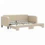 Sofá cama nido tela crema 80x200 cm de vidaXL, Camas y somieres - Ref: Foro24-3196815, Precio: 246,01 €, Descuento: %