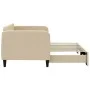 Trundle sofa bed cream fabric 80x200 cm by vidaXL, Beds and slatted bases - Ref: Foro24-3196815, Price: 238,61 €, Discount: %