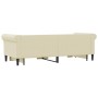Sofá con cama nido cuero sintético crema 90x200 cm de vidaXL, Camas y somieres - Ref: Foro24-3197725, Precio: 276,00 €, Descu...
