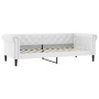 Sofá con cama nido cuero sintético blanco 90x200 cm de vidaXL, Camas y somieres - Ref: Foro24-3197724, Precio: 300,62 €, Desc...