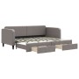 Sofá cama nido con cajones tela gris taupe 80x200 cm de vidaXL, Camas y somieres - Ref: Foro24-3196850, Precio: 286,54 €, Des...