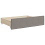 Sofá cama nido con cajones tela gris taupe 80x200 cm de vidaXL, Camas y somieres - Ref: Foro24-3196850, Precio: 286,54 €, Des...