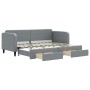 Sofá cama nido con cajones tela gris claro 80x200 cm de vidaXL, Camas y somieres - Ref: Foro24-3196847, Precio: 289,54 €, Des...