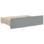 Trundle sofa bed with drawers light gray fabric 80x200 cm by vidaXL, Beds and slatted bases - Ref: Foro24-3196847, Price: 289...