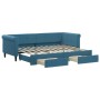 Sofá cama nido con cajones terciopelo azul 80x200 cm de vidaXL, Camas y somieres - Ref: Foro24-3197811, Precio: 288,85 €, Des...