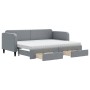 Sofá cama nido con cajones tela gris claro 80x200 cm de vidaXL, Camas y somieres - Ref: Foro24-3196865, Precio: 453,24 €, Des...