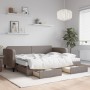 Sofá cama nido con cajones tela gris taupe 80x200 cm de vidaXL, Camas y somieres - Ref: Foro24-3196868, Precio: 476,53 €, Des...