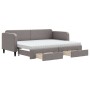 Sofá cama nido con cajones tela gris taupe 80x200 cm de vidaXL, Camas y somieres - Ref: Foro24-3196868, Precio: 476,53 €, Des...