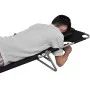 Tumbona plegable de acero con cojín de cabeza acero negra de vidaXL, Tumbonas - Ref: Foro24-41482, Precio: 66,74 €, Descuento: %