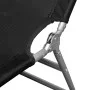 Tumbona plegable de acero con cojín de cabeza acero negra de vidaXL, Tumbonas - Ref: Foro24-41482, Precio: 66,74 €, Descuento: %