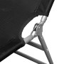Tumbona plegable de acero con cojín de cabeza acero negra de vidaXL, Tumbonas - Ref: Foro24-41482, Precio: 86,33 €, Descuento: %
