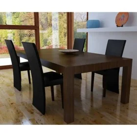 Sillas de comedor 4 unidades cuero sintético negro de vidaXL, Sillas de comedor - Ref: Foro24-60597, Precio: 245,24 €, Descue...