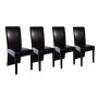 Sillas de comedor 4 unidades cuero sintético negro de vidaXL, Sillas de comedor - Ref: Foro24-60597, Precio: 249,79 €, Descue...
