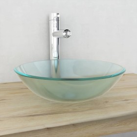 Lavabo de vidrio templado 42 cm esmerilado de vidaXL, Lavabos - Ref: Foro24-142230, Precio: 64,34 €, Descuento: %