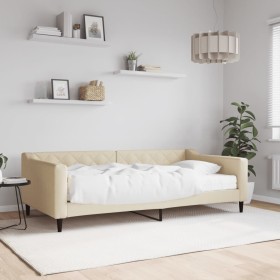 Sofá cama con colchón tela crema 100x200 cm de vidaXL, Camas y somieres - Ref: Foro24-3197417, Precio: 343,86 €, Descuento: %