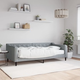 Sofá cama con colchón tela gris claro 90x190 cm de vidaXL, Camas y somieres - Ref: Foro24-3197418, Precio: 305,65 €, Descuent...