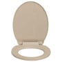 Tapa de váter con cierre suave desenganche rápido ovalada beige de vidaXL, Asientos de inodoros y bidés - Ref: Foro24-145821,...