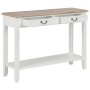 Mesa consola de madera blanco 110x35x80 cm de vidaXL, Mesas auxiliares - Ref: Foro24-249901, Precio: 197,64 €, Descuento: %