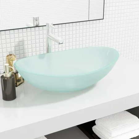 Frosted tempered glass sink 54.5x35x15.5 cm by vidaXL, Sinks - Ref: Foro24-345244, Price: 60,04 €, Discount: %