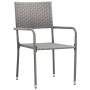 Juego de comedor de jardín 3 pzas ratán sintético gris de vidaXL, Conjuntos de jardín - Ref: Foro24-3072488, Precio: 194,70 €...