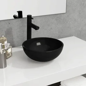 Black tempered glass sink 30x12 cm by vidaXL, Sinks - Ref: Foro24-345247, Price: 62,79 €, Discount: %