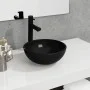 Lavabo de vidrio templado negro 30x12 cm de vidaXL, Lavabos - Ref: Foro24-345247, Precio: 62,79 €, Descuento: %