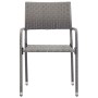 Juego de comedor de jardín 3 pzas ratán sintético gris de vidaXL, Conjuntos de jardín - Ref: Foro24-3072488, Precio: 194,70 €...