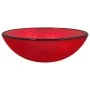 Rotes Waschbecken aus gehärtetem Glas, 42 x 14 cm von vidaXL, Sinkt - Ref: Foro24-345266, Preis: 51,43 €, Rabatt: %