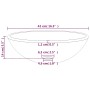 Lavabo de vidrio templado rojo 42x14 cm de vidaXL, Lavabos - Ref: Foro24-345266, Precio: 55,07 €, Descuento: %
