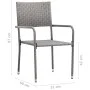 Juego de comedor de jardín 3 pzas ratán sintético gris de vidaXL, Conjuntos de jardín - Ref: Foro24-3072488, Precio: 183,41 €...