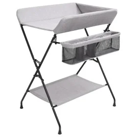 Mesa cambiadora hierro gris claro de vidaXL, Cambiadores para bebés - Ref: Foro24-10265, Precio: 81,95 €, Descuento: %