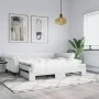 Sofá cama nido con colchón cuero sintético blanco 90x200 cm de vidaXL, Camas y somieres - Ref: Foro24-3197728, Precio: 470,61...