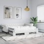 Sofá cama nido con colchón cuero sintético blanco 90x200 cm de vidaXL, Camas y somieres - Ref: Foro24-3197728, Precio: 469,75...